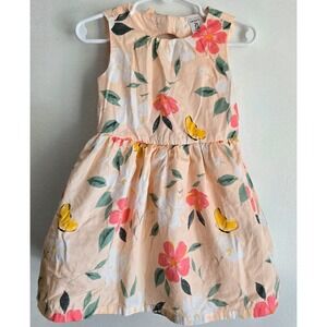 Carter's Toddler Pink Floral Sateen Sleeveless Dress‎ Size 2T